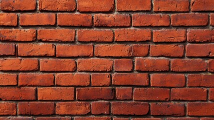 Obraz premium Close-up Image of Red Brick Wall Texture with Weathered Surface and Horizontal Lines