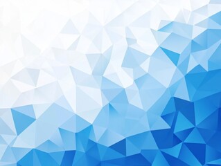 Minimalistic Blue Geometric Background with Low-Poly Polygonal Shapes in Light Blue and White Colors for Internet Product and Service Presentations