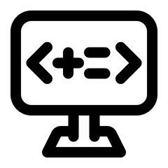 addition, operator, math, add, programming, coding outline icon
