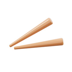 3D Wooden Chopsticks Japanese Cuisine Utensils