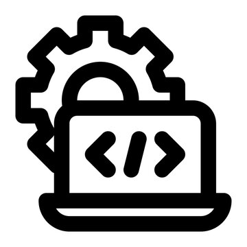 recommend clip art: programming, coding, engine, application, configuration, setting outline icon