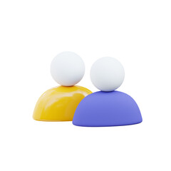3D Business Team Collaboration Icon
