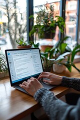 A person updates their LinkedIn profile, showcasing their skills and accomplishments with clear visuals and a strong summary.