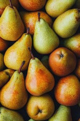 A Close-up of Fresh, Juicy Pears