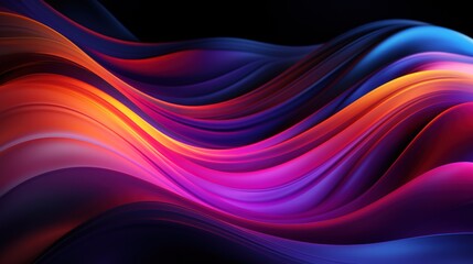 Fototapeta premium Neon Waves Background