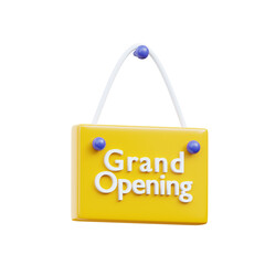 Grand Opening 3D Business Announcement Sign