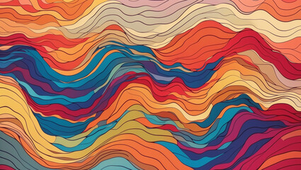 abstract colorful background with waves