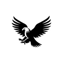 Eagle design with black color silhouette art