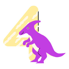 Dino Birthday Number 4 Four Year Old