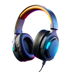 Sleek and Stylish Gaming Headphone Isolated on Transparent Background Ideal for Tech and Gaming Designs
