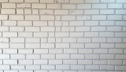 Abstract weathered high resolution texture old stucco light gray and aged paint white brick wall background in rural room, grungy blocks of stonework technology color horizontal architecture , ai