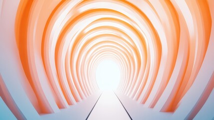Obraz premium A vibrant tunnel with flowing patterns leading to a bright light, symbolizing hope and new beginnings.