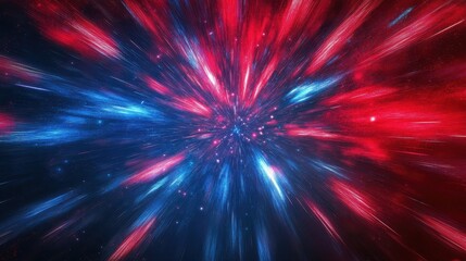 Fototapeta premium A vibrant explosion of colors representing cosmic energy and movement in space.