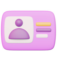 3D Student School Identification Card Design