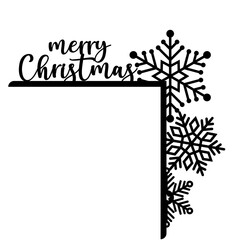 Christmas Door Corner,Christmas decor laser file