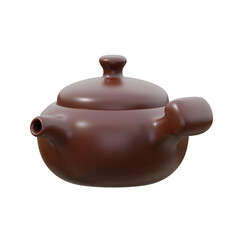 3D Traditional Japanese Kyusu Teapot Render