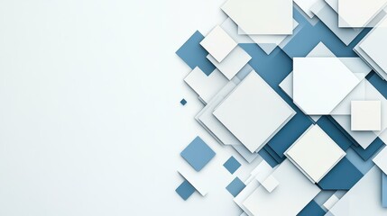 Naklejka premium An artistic blend of blue and grey in abstract geometric shapes, perfect for modern designs and creative projects.