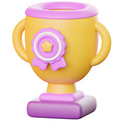 3D Cute School Achievement Trophy