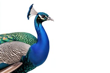 Vibrant peacock showcasing stunning iridescent feathers and unique coloration, perfect for nature and wildlife photography.