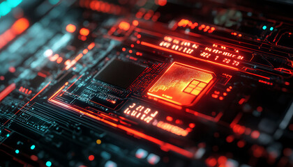 Obraz premium Visualize a bank card highlighting advanced security features. Include details such as a secure chip, hologram, and security codes. The image should emphasize the card's protection against fraud and i