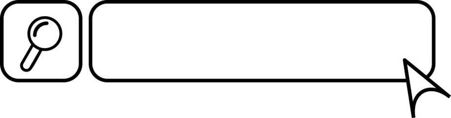 Fototapeta premium Search Bar Icon Line