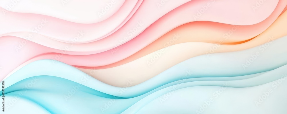 Poster modern fluid transitions in soft gradients, abstract illustration, creating smooth flow and stylish 