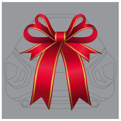 Wholesale Red giant car ribbon for Wrapping and Decorating