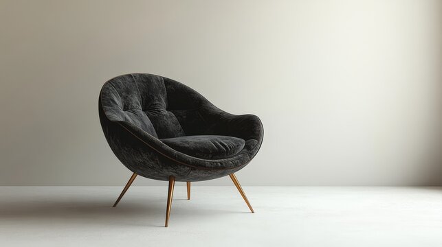 Black chair mockup on a white background with soft  292 chair, furniture, interior, armchair, room, seat, design, home, comfortable, leather, wall, object, table, wood, office, decor, decoration, styl