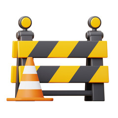 3d under construction barrier
