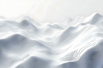 Obraz premium white landscape with mountains and hills