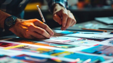 Designer Working on a Project.