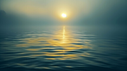 Obraz premium Find Peace, Exploring the Quiet and Tranquil Waters of Serene Ocean