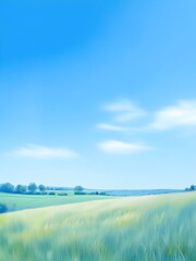Obraz premium landscape with field and sky