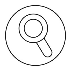 Magnifying Glass Line Icon. Contact Icon Editable Stroke Vector Illustration