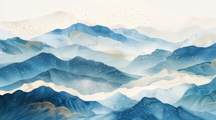 Blue mountain layer of mountain for nature background