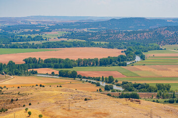 Obraz premium High angle view of the River Douro in Soria Province, Spain