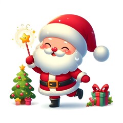 santa claus with gifts