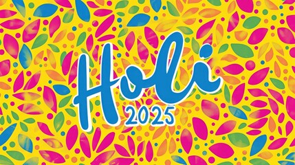 Vibrant background for Holi celebration in India in bright colors. Happy Holi