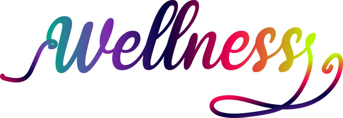 WELLNESS, Gradient text WELLNESS