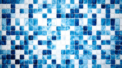 Blue and White Mosaic Tiles blue and white background