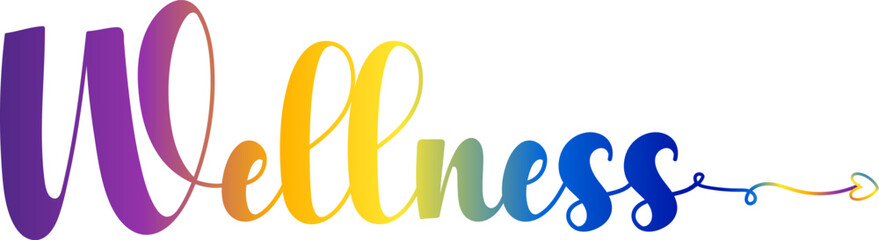 WELLNESS, Gradient text WELLNESS