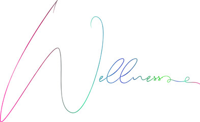 WELLNESS, Gradient text WELLNESS