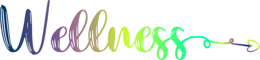 WELLNESS, Gradient text WELLNESS