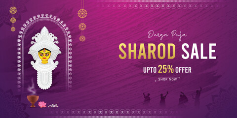 Durga Puja Sale, Banner, Featuring Goddess Durga, with. Durga Puja, Exclusive, Sale, Offer, Durga Puja Offer, Post, Happy Durga Puja, Design, Durga Puja Sale Tag, Durga Puja Background,  