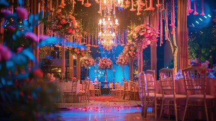 Obraz premium Wedding decorations create an enchanting ambiance. Describe your vision for wedding decor.