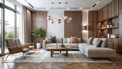 Clean lines and muted tones create a sense of serenity, while geometric shapes and simplicity bring an air of understated elegance to the space.