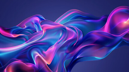 Fototapeta premium Abstract Blue and Pink Flowing Light Design.