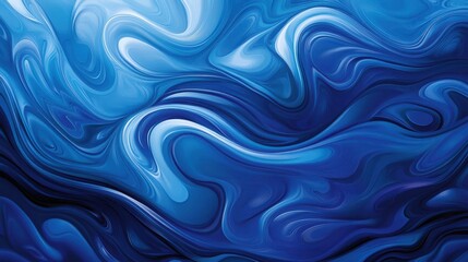 Obraz premium An abstract depiction of swirling blue waves, evoking a sense of fluidity and calm.
