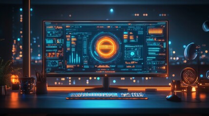 Fototapeta premium Futuristic Tech Interface.