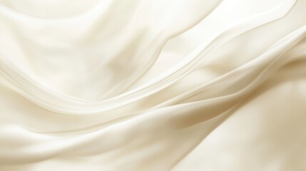 Obraz premium Soft, flowing fabric in a light cream color, creating an elegant and serene atmosphere.